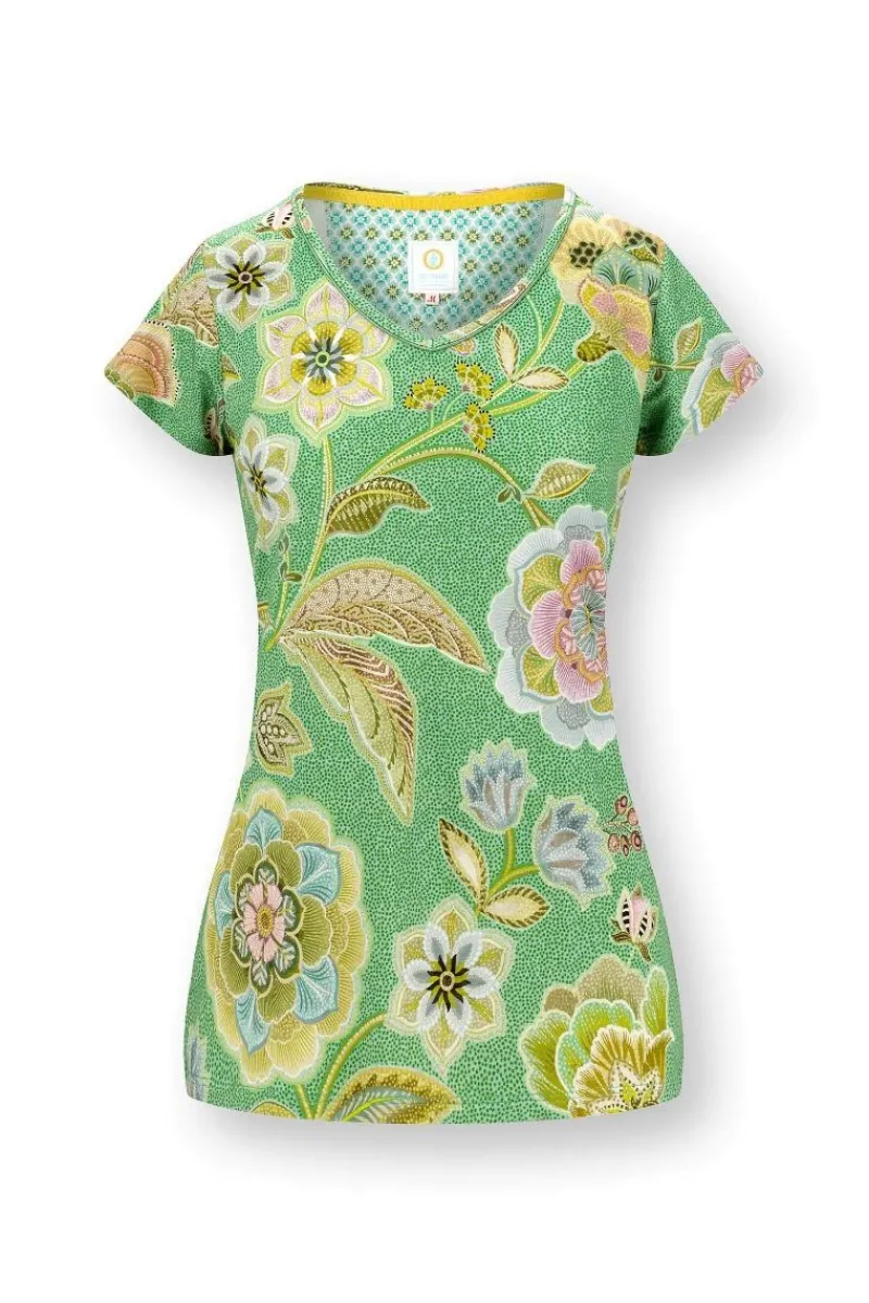 Pip Studio Strandmode|Tops|Toy Top Kurze Ärmeln Matata Grün