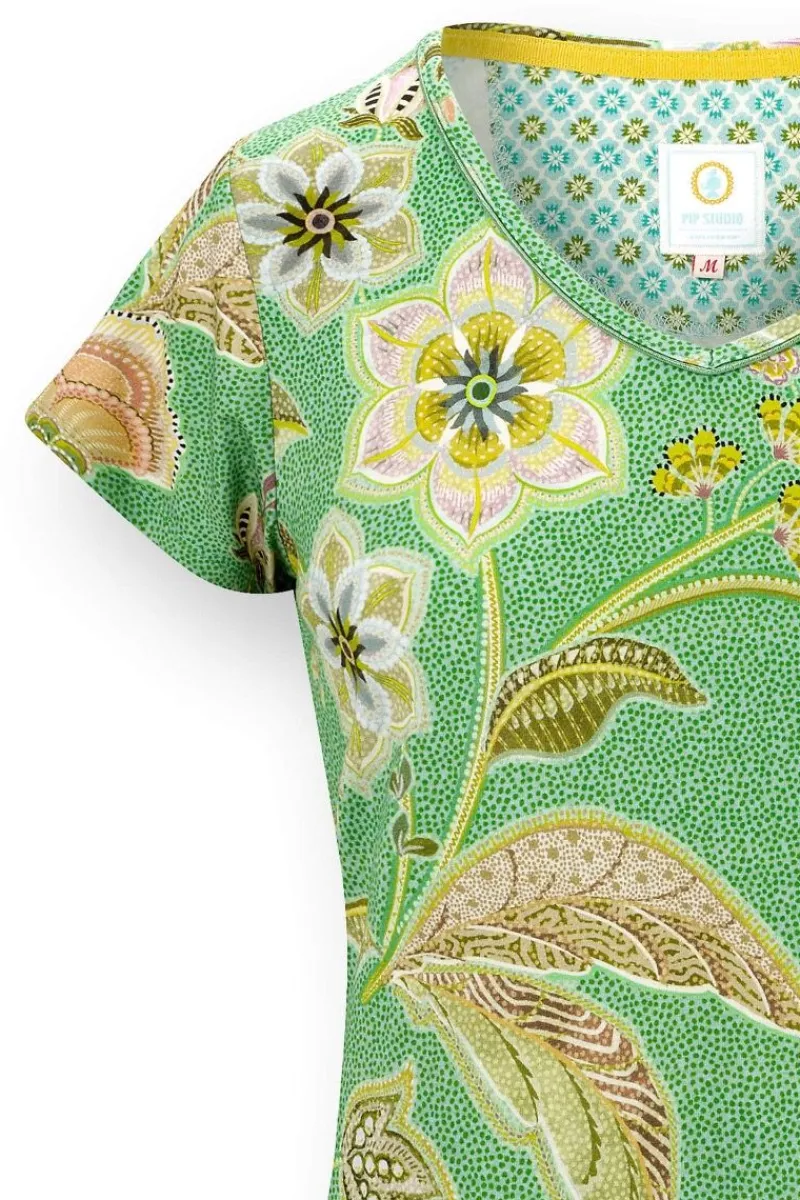 Pip Studio Strandmode|Tops|Toy Top Kurze Ärmeln Matata Grün