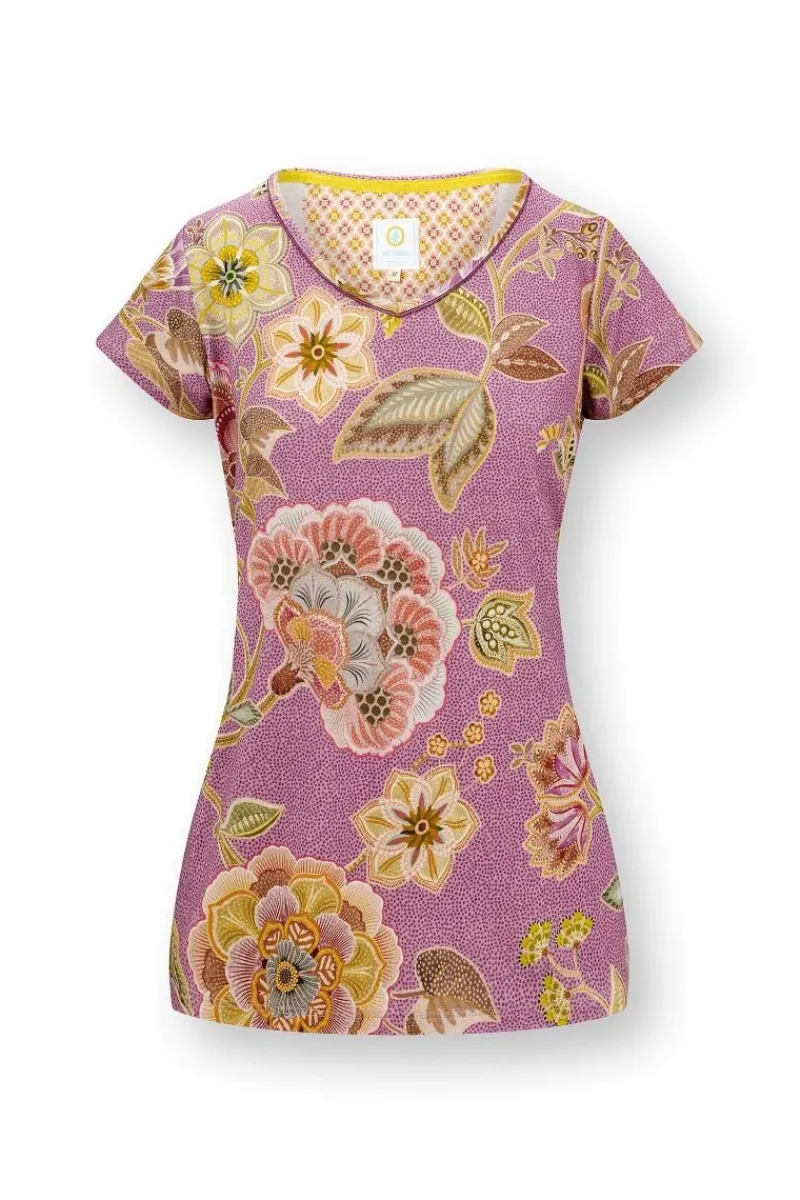 Pip Studio Strandmode|Tops|Toy Top Kurze Ärmeln Matata Lila Violett