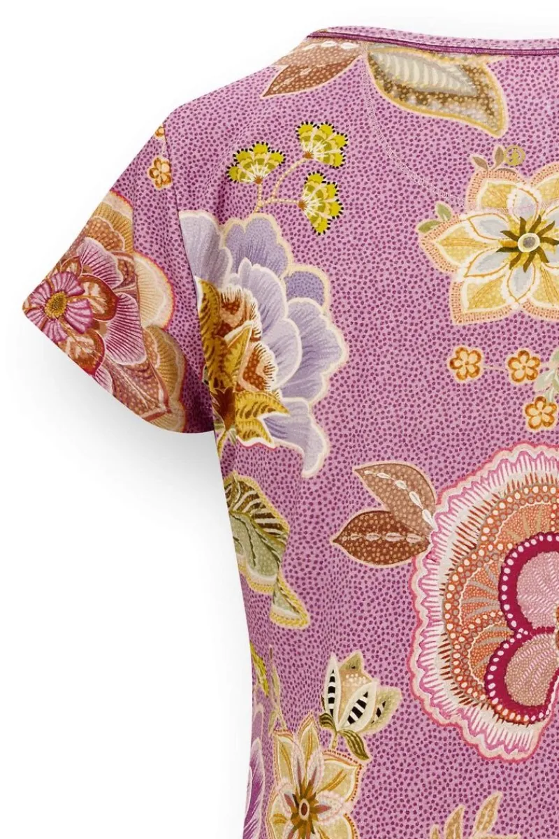 Pip Studio Strandmode|Tops|Toy Top Kurze Ärmeln Matata Lila Violett