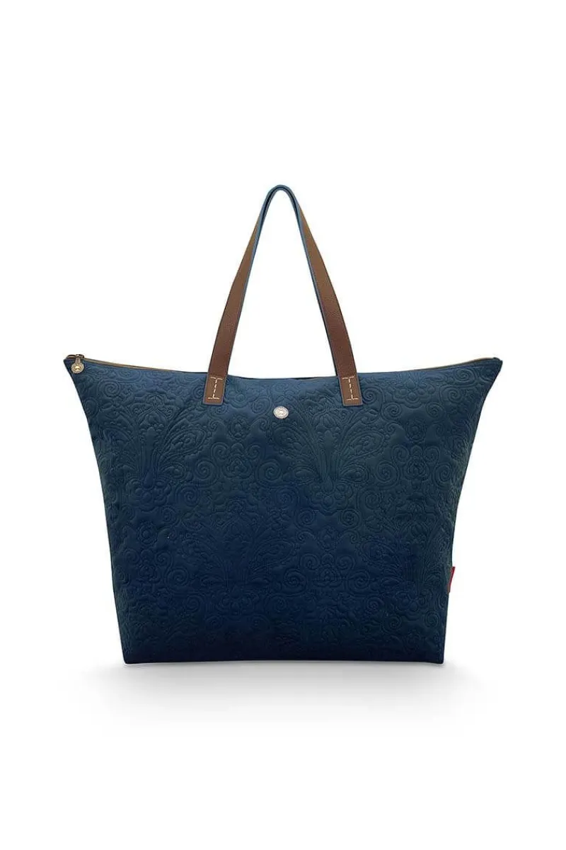 Pip Studio Taschen|Wochenendtaschen|Tragetasche Samt Quiltey Days Blau