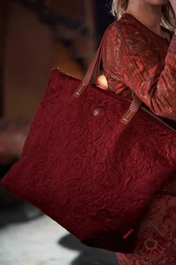 Pip Studio Taschen|Wochenendtaschen|Tragetasche Samt Quiltey Days Rot