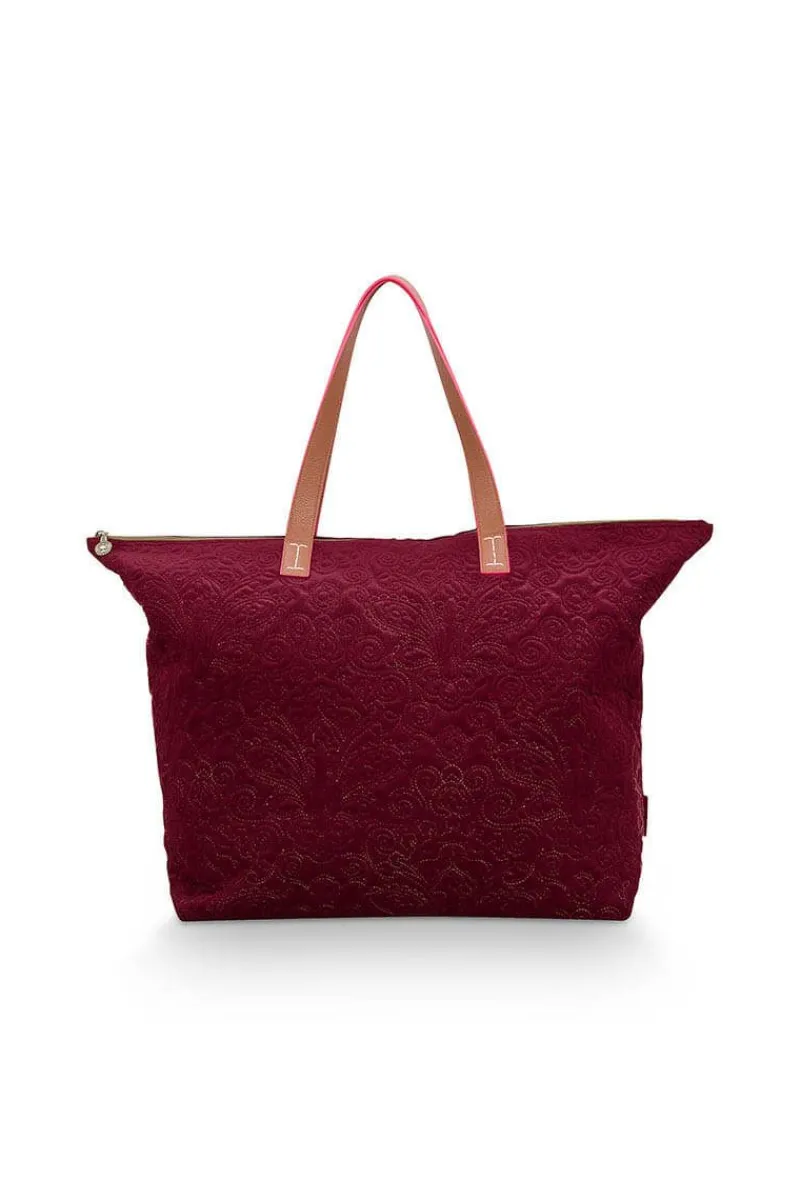 Pip Studio Taschen|Wochenendtaschen|Tragetasche Samt Quiltey Days Rot
