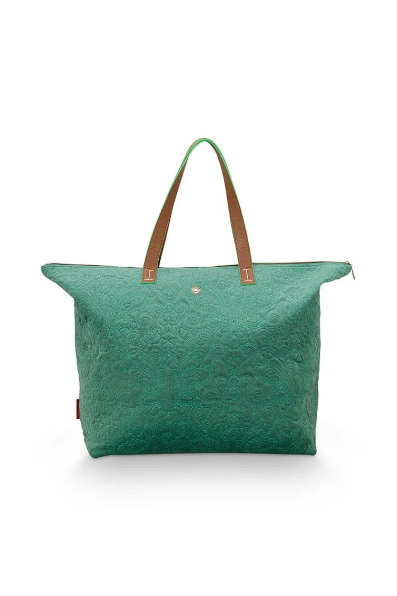 Pip Studio Taschen|Wochenendtaschen|Tragetasche Samt Quiltey Days Grün