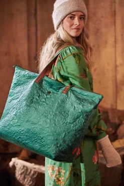 Pip Studio Taschen|Wochenendtaschen|Tragetasche Samt Quiltey Days Grün