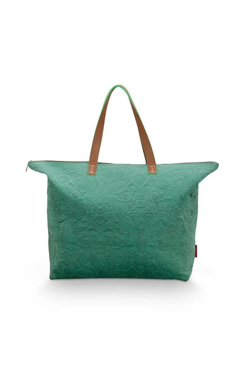 Pip Studio Taschen|Wochenendtaschen|Tragetasche Samt Quiltey Days Grün