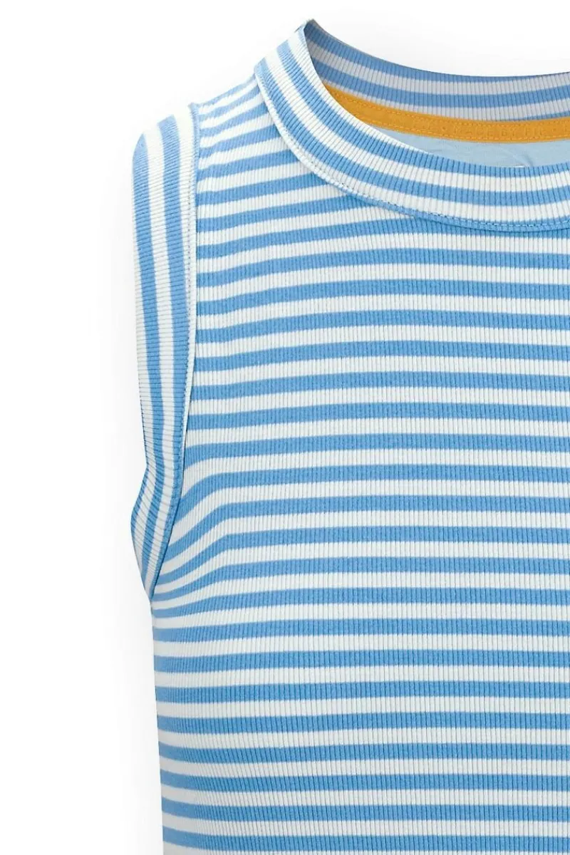 Pip Studio Tops|Trinity Ärmellos Top Little Sumo Stripe Blau