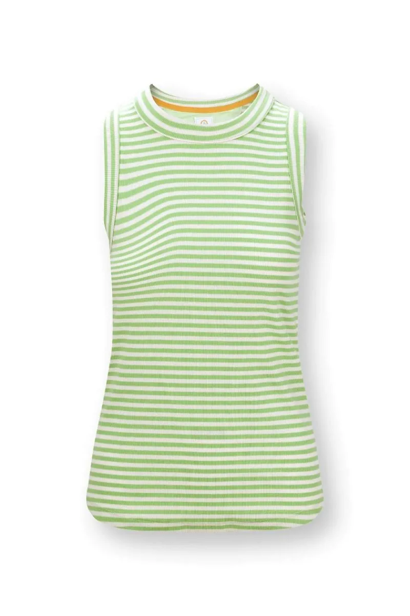 Pip Studio Tops|Trinity Ärmellos Top Little Sumo Stripe Grün