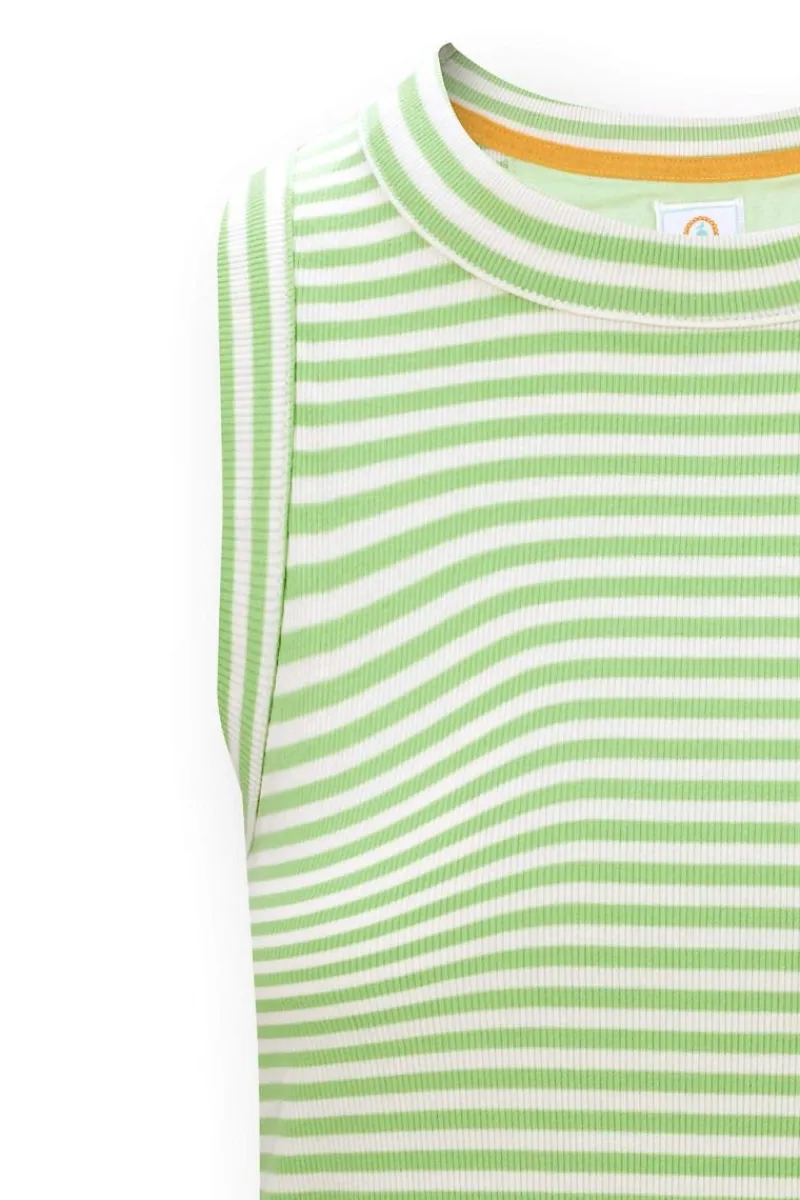 Pip Studio Tops|Trinity Ärmellos Top Little Sumo Stripe Grün