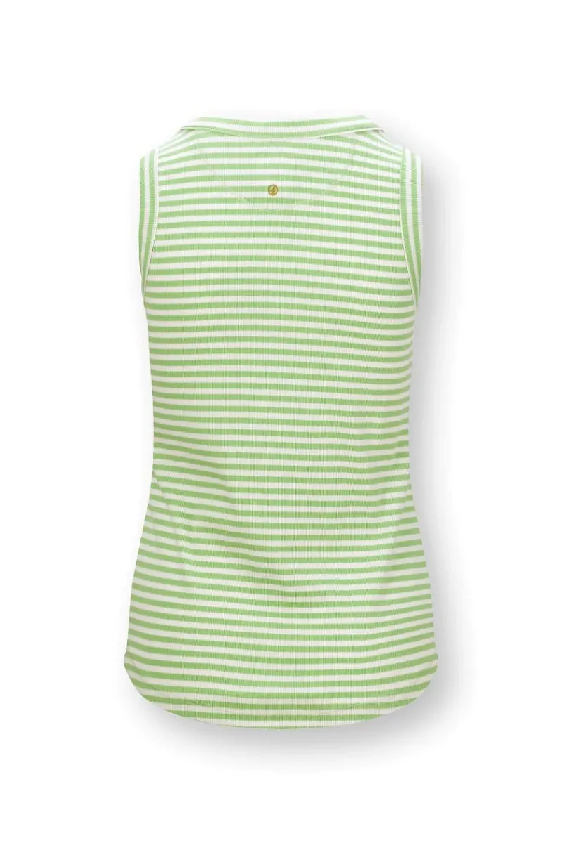 Pip Studio Tops|Trinity Ärmellos Top Little Sumo Stripe Grün