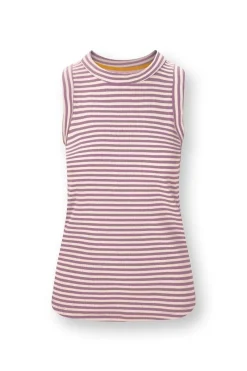 Pip Studio Tops|Trinity Ärmellos Top Little Sumo Stripe Lila Violett
