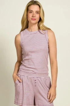 Pip Studio Tops|Trinity Ärmellos Top Little Sumo Stripe Lila Violett