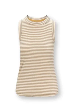 Pip Studio Tops|Trinity Ärmellos Top Little Sumo Stripe Sand