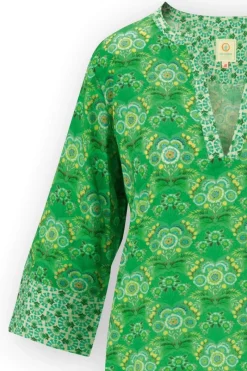 Pip Studio Kleider|Tunic Fiesta de Flamencos Grün