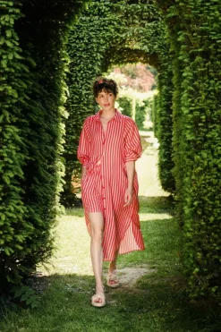 Pip Studio Kleider|Tunic Sumo Stripe Rot