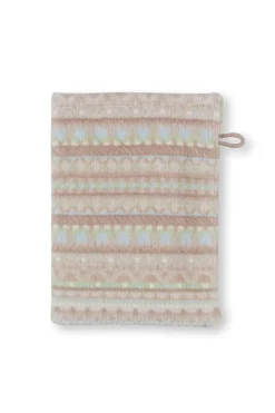 Pip Studio Waschlappen|Waschlappen Set/3 Geometric Print 16x22cm Sand
