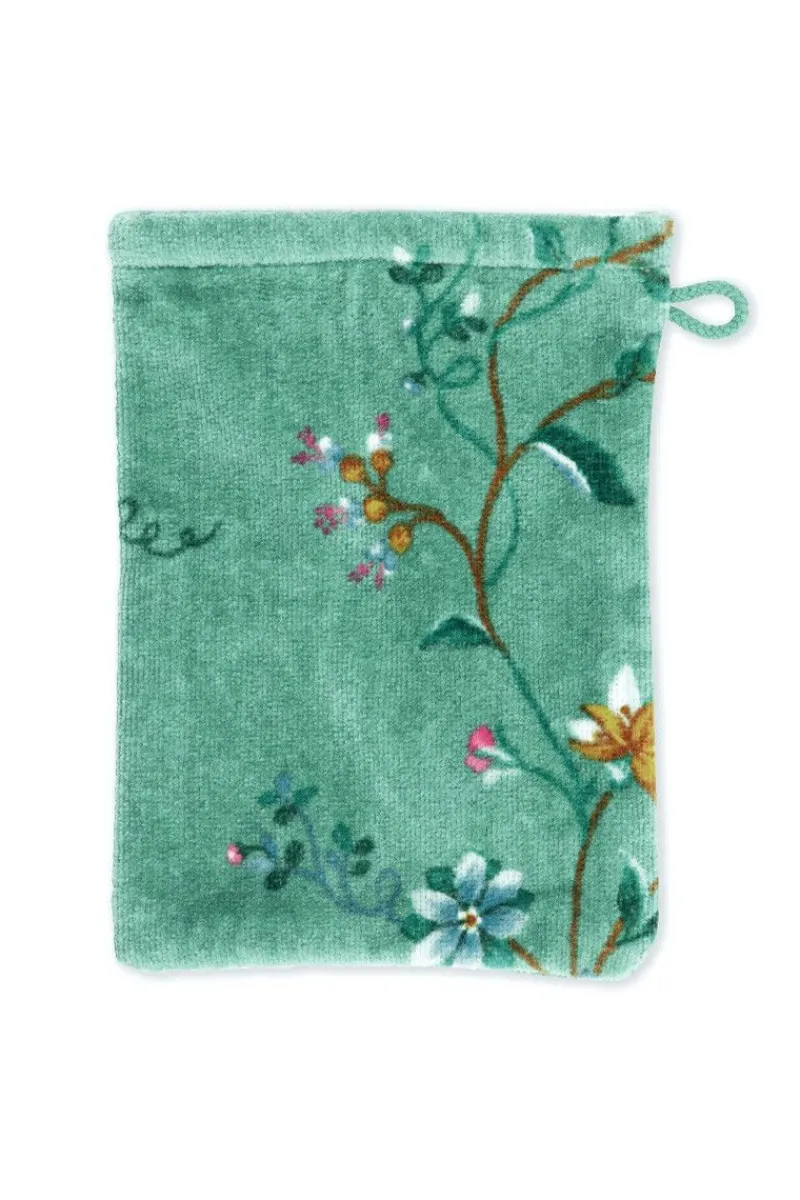 Pip Studio Waschlappen|Waschlappen Set/3 Les Fleurs 16x22 cm Grün