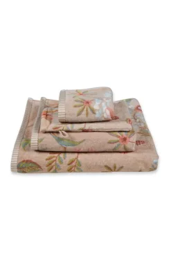 Pip Studio Waschlappen|Waschlappen Set/3 Secret Garden 16x22cm Khaki