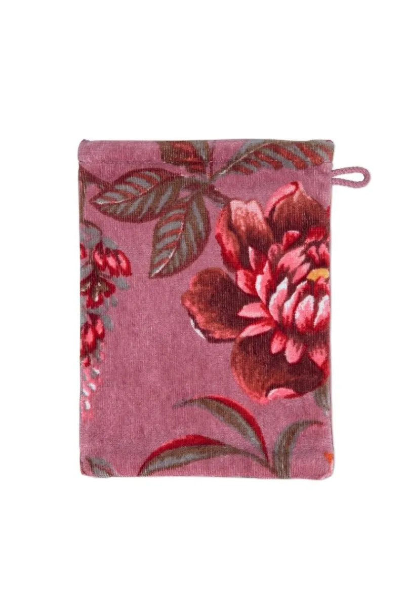 Pip Studio Waschlappen|Waschlappen Set/3 Secret Garden Mauve 16x22cm Violett