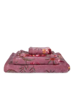 Pip Studio Waschlappen|Waschlappen Set/3 Secret Garden Mauve 16x22cm Violett