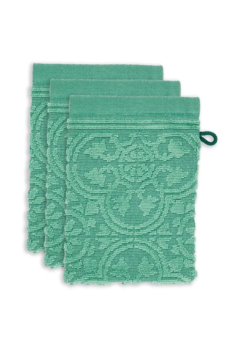 Pip Studio Waschlappen|Waschlappen Set/3 Tile de Pip 16x22 cm Grün