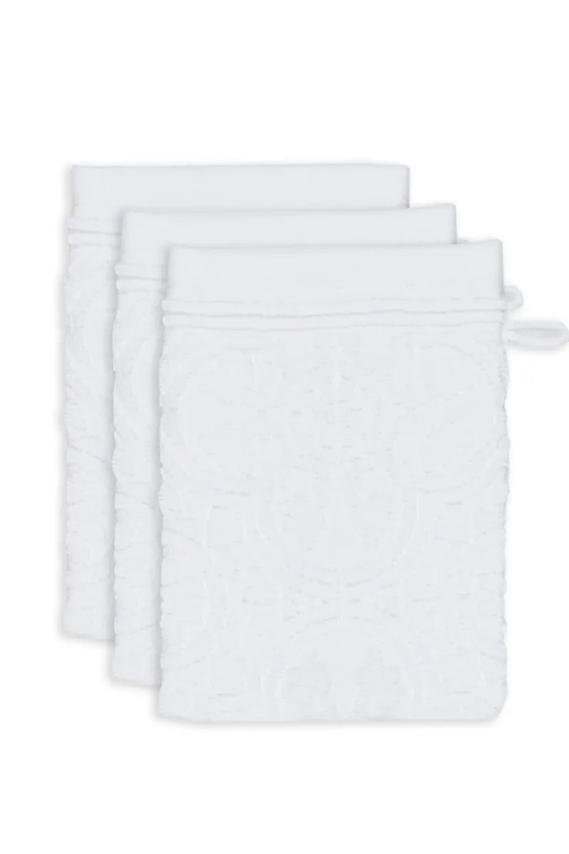 Pip Studio Waschlappen|Waschlappen Set/3 Tile de Pip 16x22 cm Weiß
