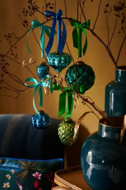 Pip Studio Weihnachten|Weihnachtskugel Glas Blau 7.5cm