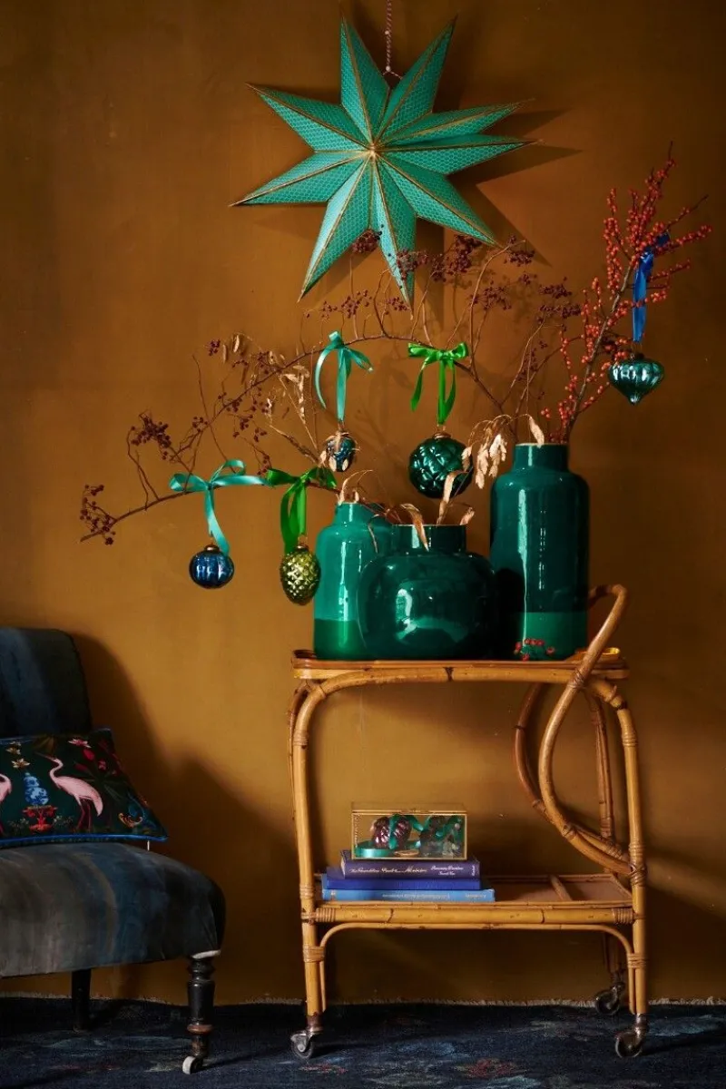 Pip Studio Weihnachten|Weihnachtskugel Glas Blau 7.5cm