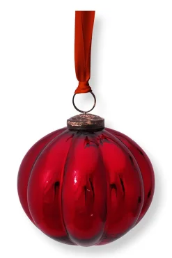 Pip Studio Weihnachten|Weihnachtskugel Glas Rot 10cm