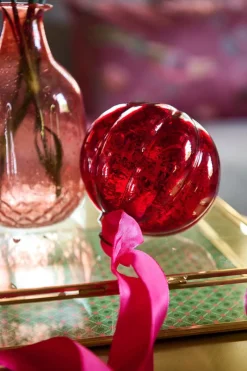Pip Studio Weihnachten|Weihnachtskugel Glas Rot 10cm