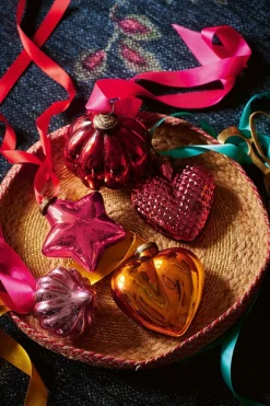Pip Studio Weihnachten|Weihnachtskugel Glas Stern Rosa 10cm