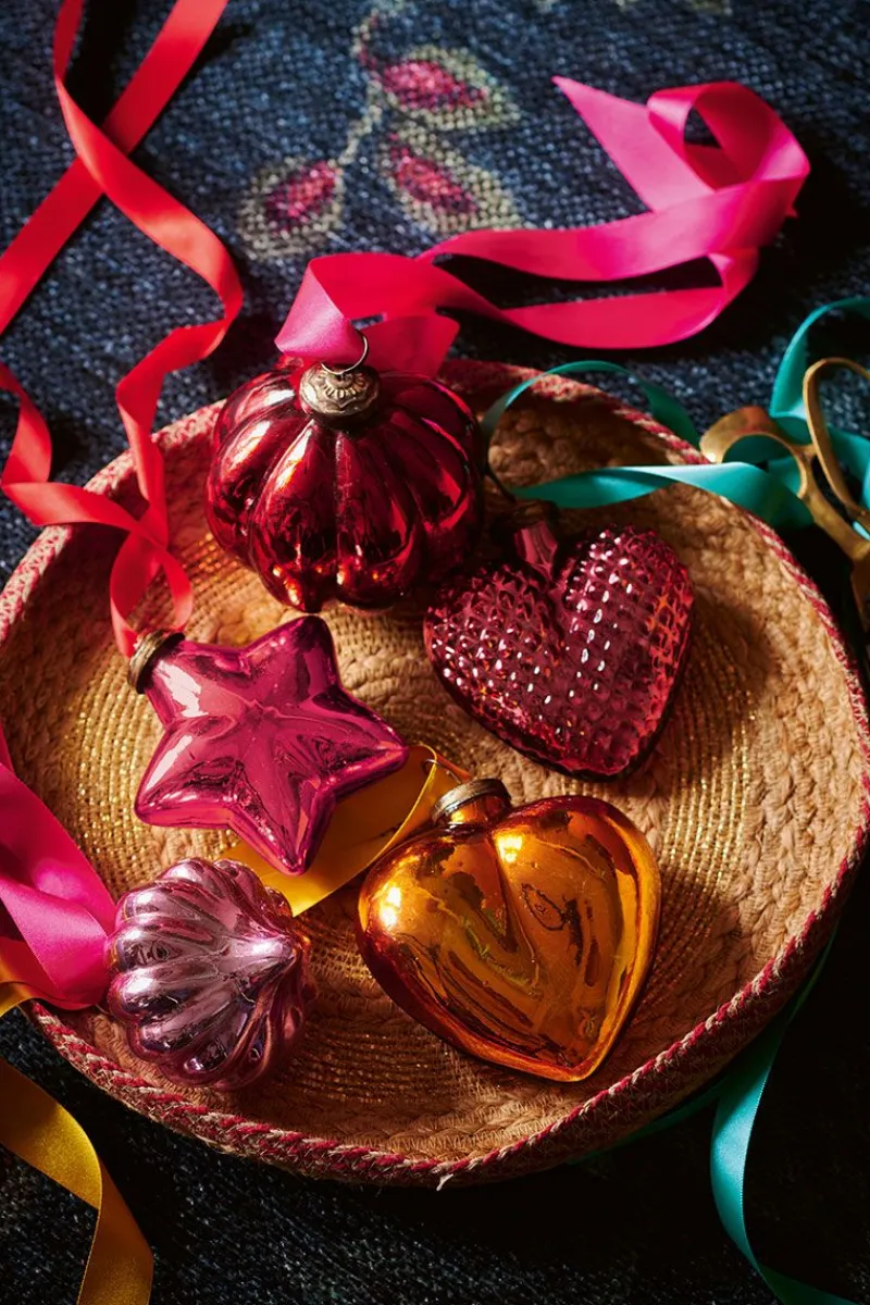 Pip Studio Weihnachten|Weihnachtskugel Glas Stern Rosa 10cm
