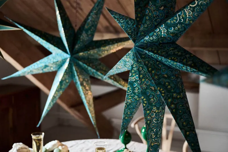 Pip Studio Weihnachten|Weihnachtsstern Papier Grün 110cm