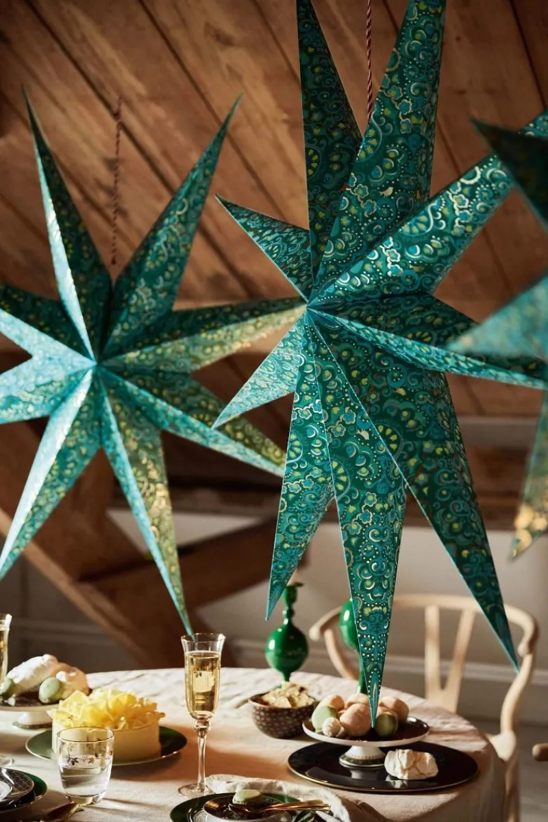 Pip Studio Weihnachten|Weihnachtsstern Papier Grün 110cm