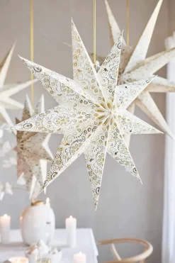 Pip Studio Weihnachten|Weihnachtsstern Weiß 60cm Gold