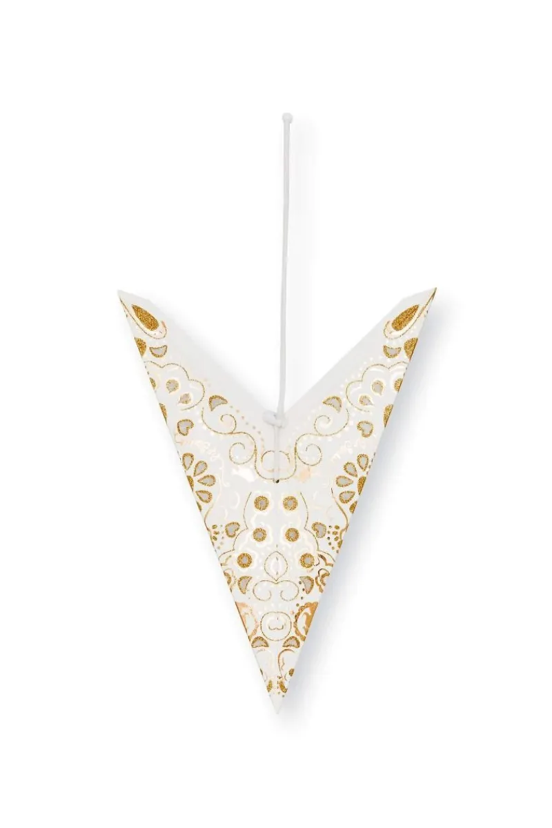Pip Studio Weihnachten|Weihnachtsstern Weiß 60cm Gold