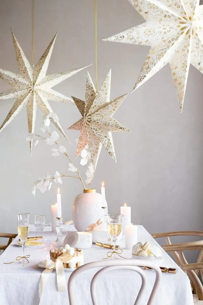 Pip Studio Weihnachten|Weihnachtsstern Weiß 110cm Gold