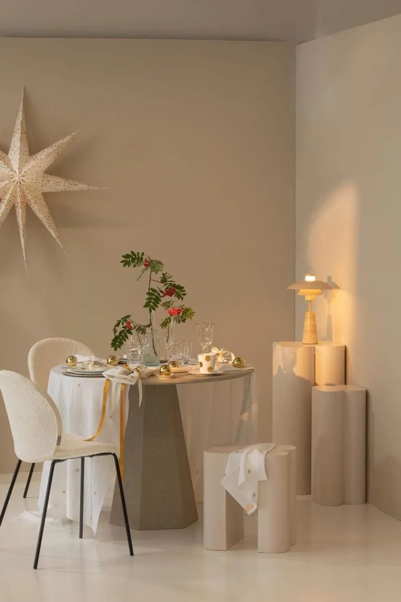 Pip Studio Weihnachten|Weihnachtsstern Weiß 110cm Gold