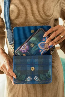Pip Studio Taschen|Geldbörsen|Willow Geldbörse Flores Felices Dunkel Blau