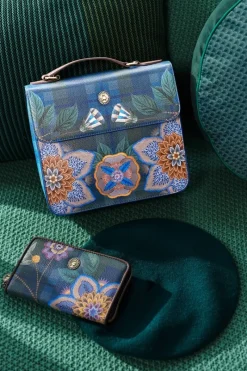 Pip Studio Taschen|Geldbörsen|Willow Geldbörse Flores Felices Dunkel Blau