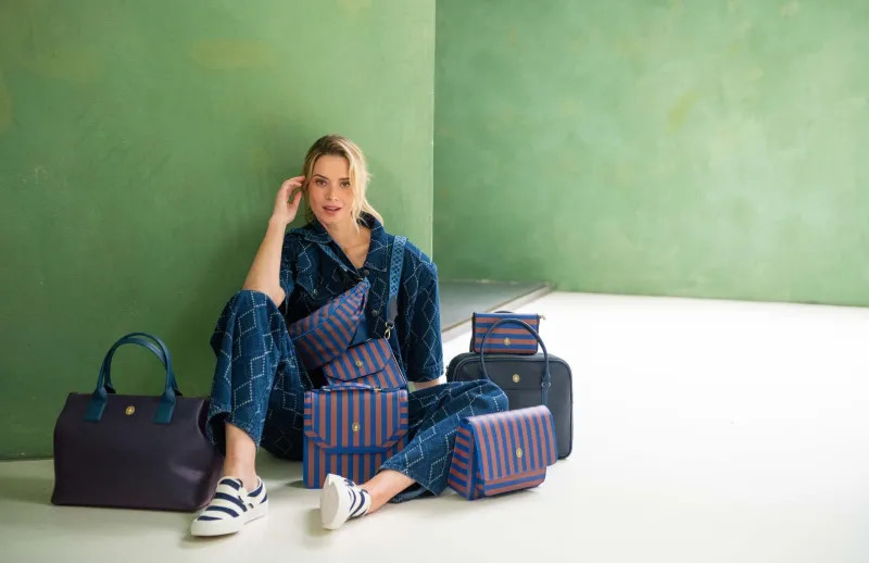 Pip Studio Taschen|Geldbörsen|Willow Geldbörse Streifen Blau