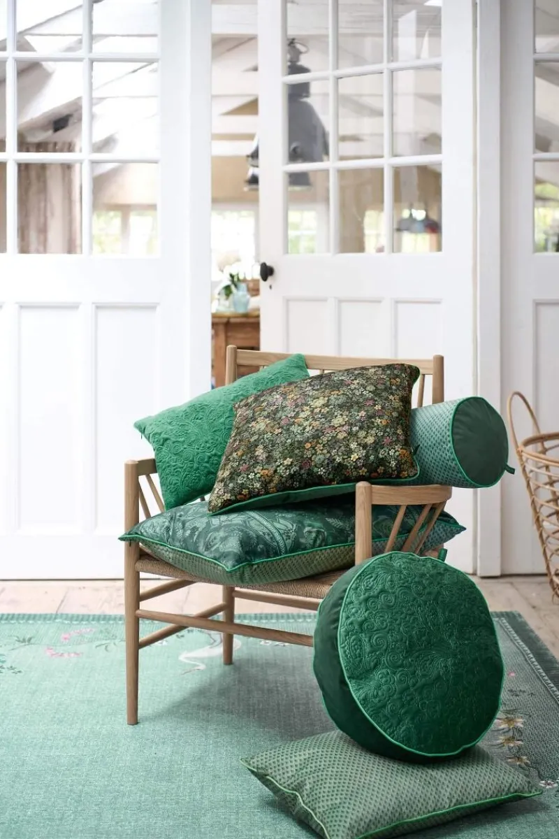 Pip Studio Zierkissen|Bettkissen|Zierkissen Quadratisches Tutti I Fiori Grün