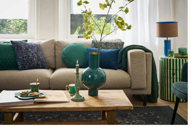 Pip Studio Zierkissen|Bettkissen|Zierkissen Quadratisches Tutti I Fiori Blau