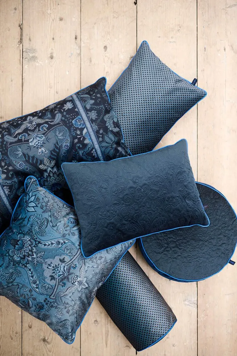Pip Studio Zierkissen|Bettkissen|Zierkissen Quiltey Days Dunkel Blau