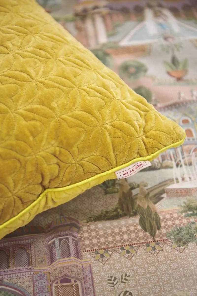 Pip Studio Zierkissen|Bettkissen|Zierkissen Quilty Dreams Hell Gelb