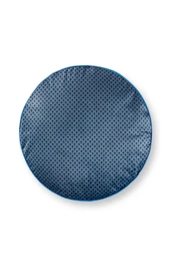 Pip Studio Zierkissen|Bettkissen|Zierkissen Rund Quiltey Days Dunkel Blau