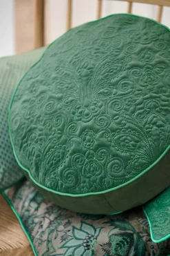 Pip Studio Zierkissen|Bettkissen|Zierkissen Rund Quiltey Days Grün