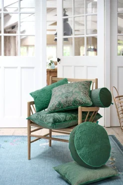 Pip Studio Zierkissen|Bettkissen|Zierkissen Rund Quiltey Days Grün