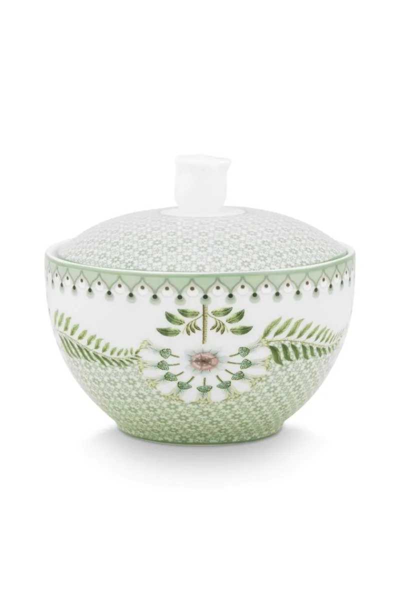 Pip Studio Milchkännchen|Zuckerdose Lily&Lotus Fliesen Hell Grün